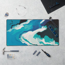 Abstrakt Pastel Paint Lagoon Edition Schreibtischunterlage