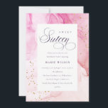 Abstrakt Pastel Pink Lila Sweet 16 Geburtstag Einladung<br><div class="desc">Wenn Sie weitere Anpassungen oder andere passende Artikel benötigen,  kontaktieren Sie mich bitte unter yellowfebstudio@gmail.com</div>