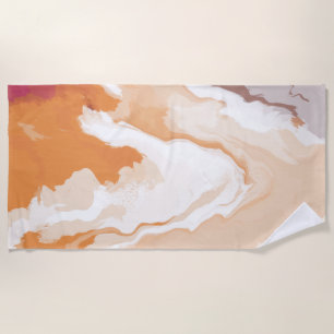Abstrakt Pastell Paint Ginger Foam Edition Strandtuch