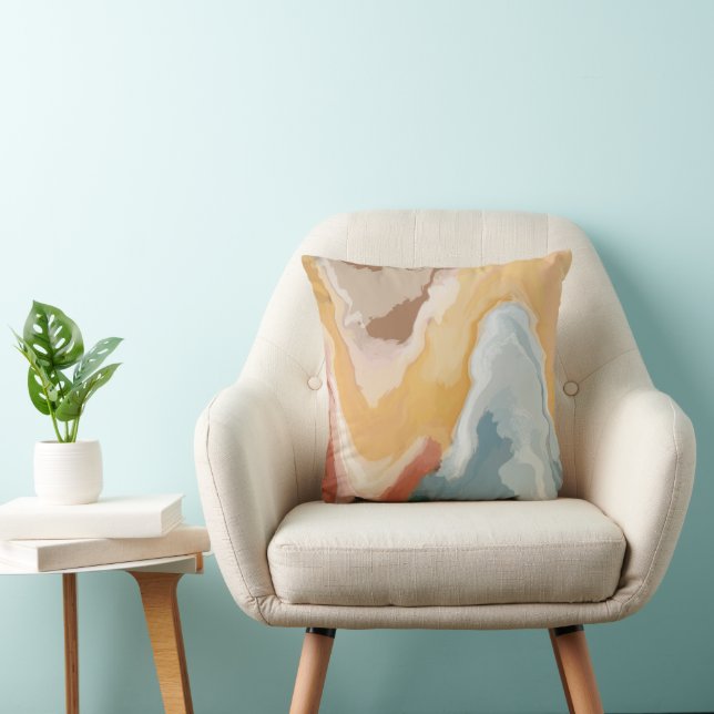 Abstrakt Pastell Paint Summer Edition Kissen (Stuhl )