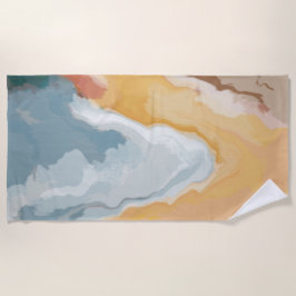 Abstrakt Pastell Paint Summer Edition Strandtuch