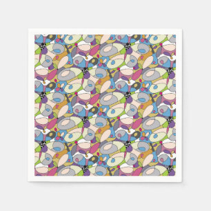Abstrakt Pastell Paper Napkin Serviette