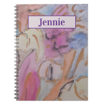 Abstrakt Pastell Personalisiertes Notebook