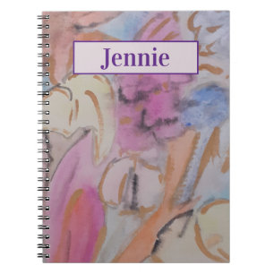 Abstrakt Pastell Personalisiertes Notebook Notizblock