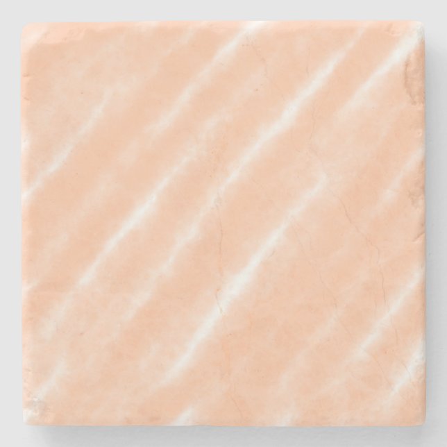Abstrakt Peach Fuzz Wasserfarbe Moderne Technik Steinuntersetzer (Vorderseite)