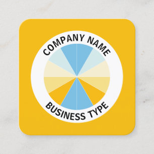 Abstrakt Pie 04 - Amber #F8BC08 Quadratische Visitenkarte