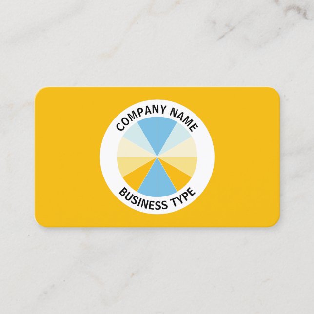 Abstrakt Pie 04 - Amber #F8BC08 Visitenkarte (Vorderseite)