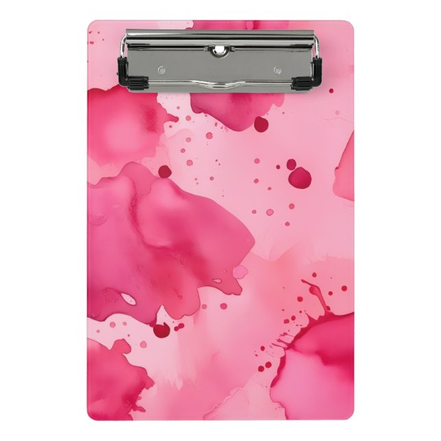 Abstrakt Pink auf Pink  Mini Klemmbrett (Vorderseite)