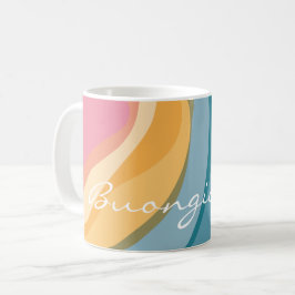 Abstrakt-pink-gelb-blau Wasserfarbe Angepasst Kaffeetasse