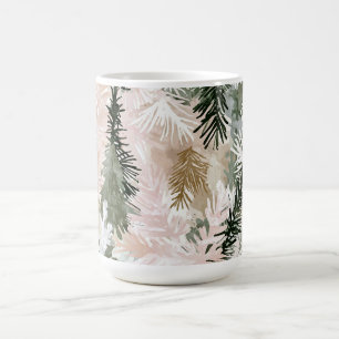 Abstrakt Pink Grüne Weihnachtsbäume Kaffeetasse