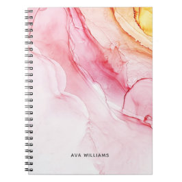 Abstrakt Pink Ink Paint modern Notizblock