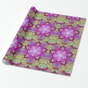 ABSTRAKT PINK LILA FUCHSIA STAR GESCHENKPAPIER