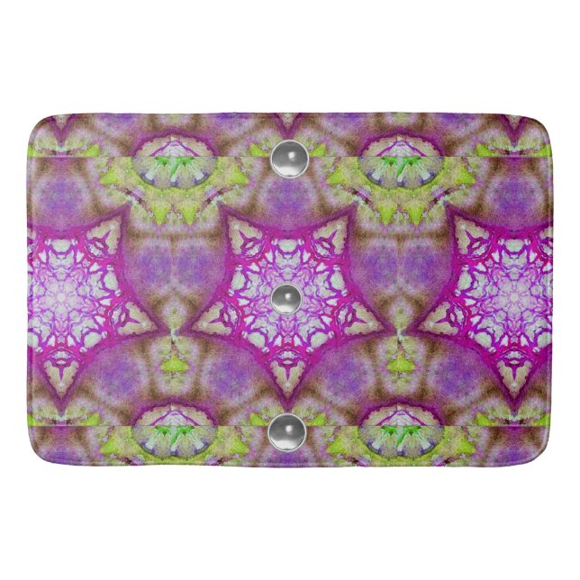 ABSTRAKT PINK LILA GRÜNE STARTEN MIT GEMSTONES BADEMATTE (Vorderseite)