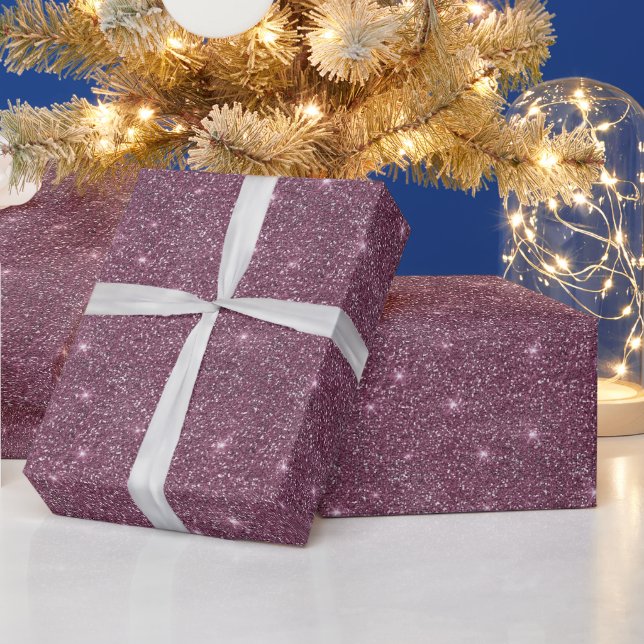 Abstrakt Pink Lila Sparkor Glitzer Weihnachten Geschenkpapier (Feiertage)