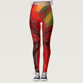 Abstrakt Poinsettia Leggings