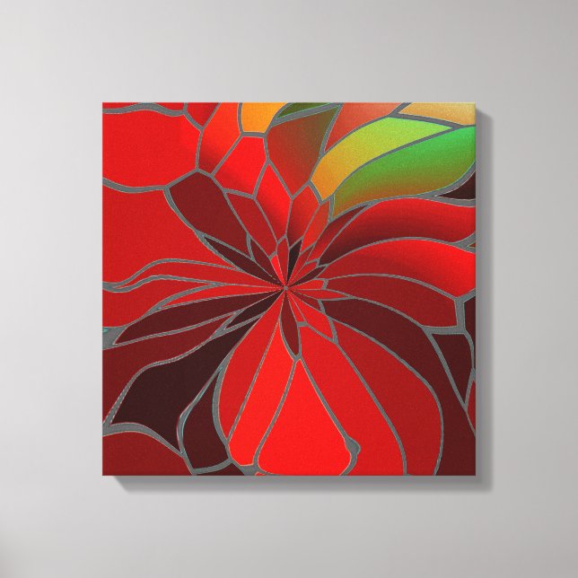 Abstrakt Poinsettia Leinwanddruck (Vorderseite)