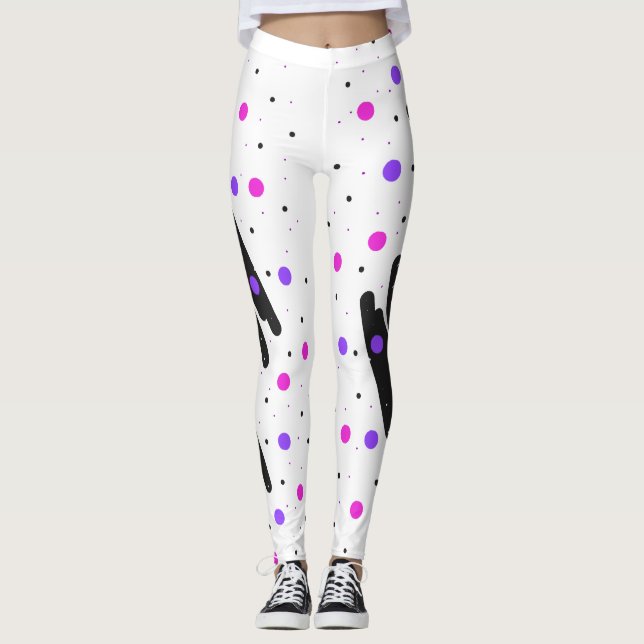 Abstrakt Polka Dot Leggings (Vorderseite)