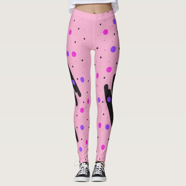 Abstrakt Polka Dot Leggings (Vorderseite)