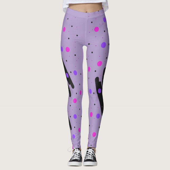 Abstrakt Polka Dot Leggings (Vorderseite)
