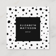 Abstrakt Polka Dot Moderner Minimaler Schwarz-weiß