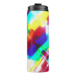 Abstrakt Popart Primary Rainbow Therbler Tumbler Thermosbecher