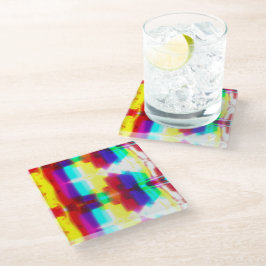 Abstrakt Popart Primary Rainbow Untersetzer