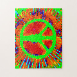 Abstrakt Psychedelic Krawatte Dye Peace Sign
