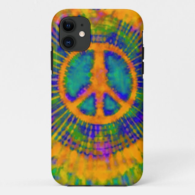 Abstrakt Psychedelic Krawatte Dye Peace Sign Case-Mate iPhone Hülle (Rückseite)