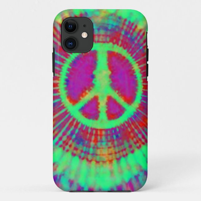 Abstrakt Psychedelic Krawatte Dye Peace Sign Case-Mate iPhone Hülle (Rückseite)