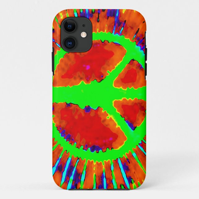 Abstrakt Psychedelic Krawatte Dye Peace Sign Case-Mate iPhone Hülle (Rückseite)