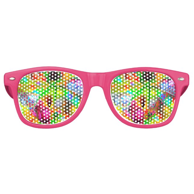 Abstrakt Psychedelische Blume Partybrille (Vorderseite)