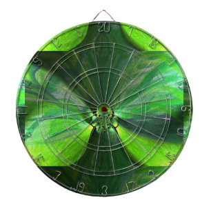 Abstrakt Psychedelischer Grüner Leaf Country Fox Dartscheibe