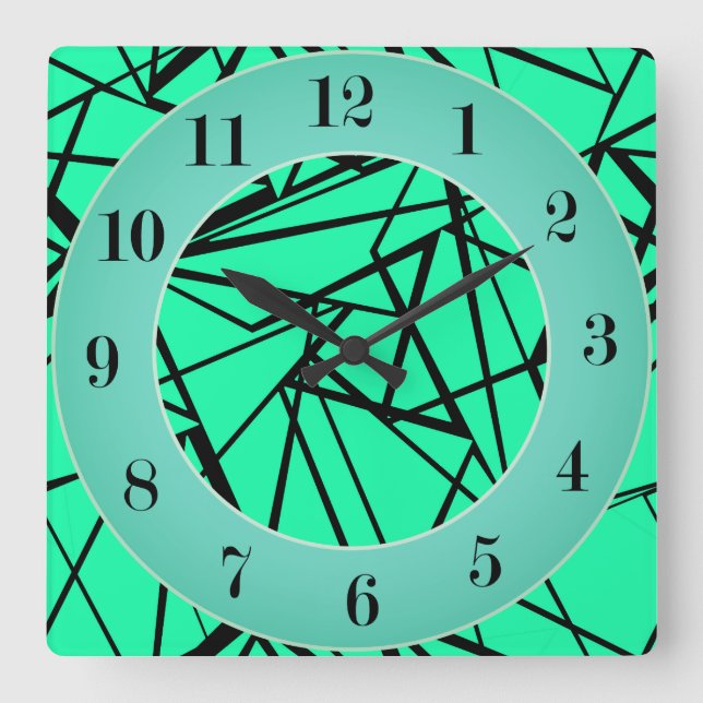 Abstrakt Quadratische Wanduhr (Vorderseite)