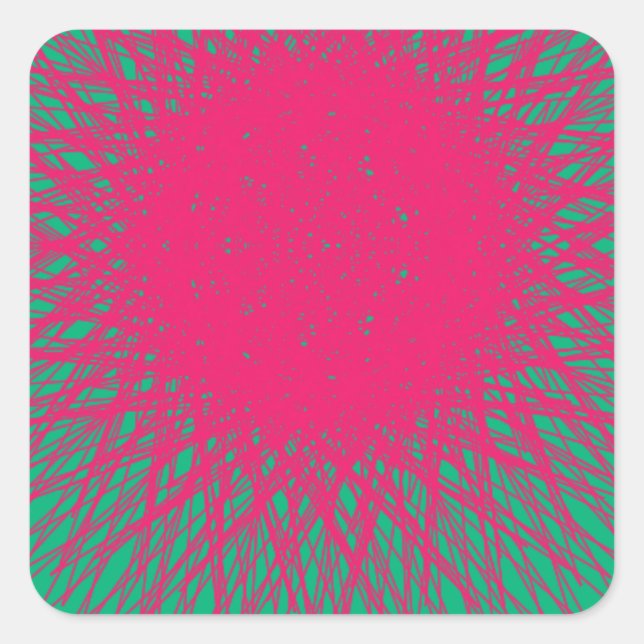 abstrakt quadratischer aufkleber (Vorderseite)