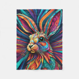 ABSTRAKT RABBIT BLANKET FLEECEDECKE
