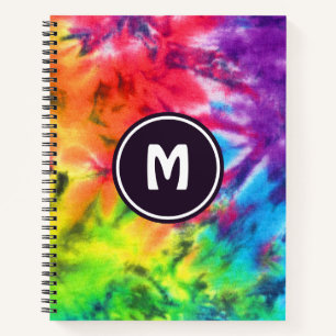 Abstrakt Rainbow Batik Gefärbte Krawatte Retro Boh Notizbuch