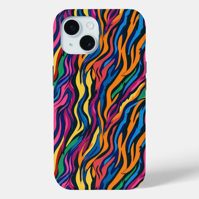 Abstrakt Rainbow Zebra Muster Case-Mate iPhone Hülle (Rückseite)