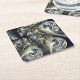 Abstrakt Rechteckiger Pappuntersetzer