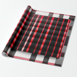 Abstrakt Red Black Kariert Modern Collection Geschenkpapier