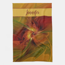 Abstrakt Red Orange Brown Green Blume Name