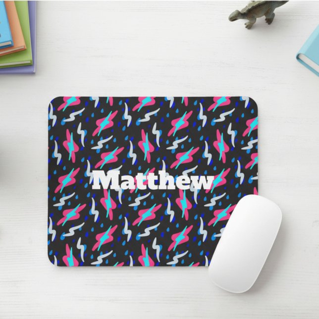 Abstrakt Retro Blitz Custom Quadratisch Mauspultau Mousepad (Von Creator hochgeladen)