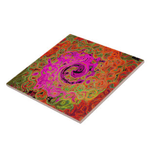 Abstrakt Retro Liquid Swirl Fliese