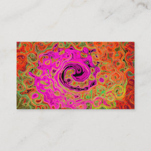 Abstrakt Retro Liquid Swirl Visitenkarte