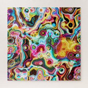 Abstrakt Retro Rainbow Psychedelic Lava