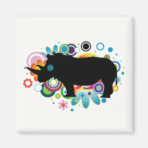 Abstrakt Rhino Magnet