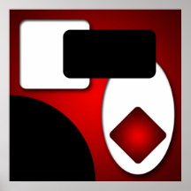 Abstrakt Rich Modern Red Shapes AP006