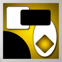 Abstrakt Rich Modern Yellow Shapes AP006