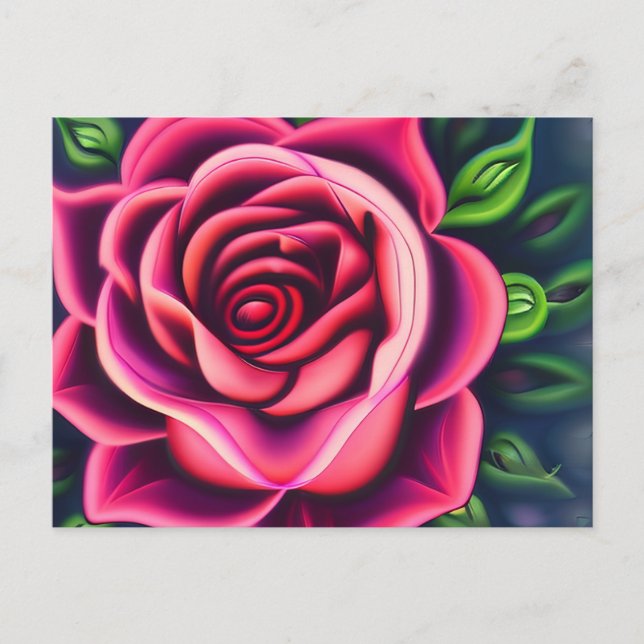 Abstrakt Romantisches Rosenblühen Postkarte (Vorderseite)