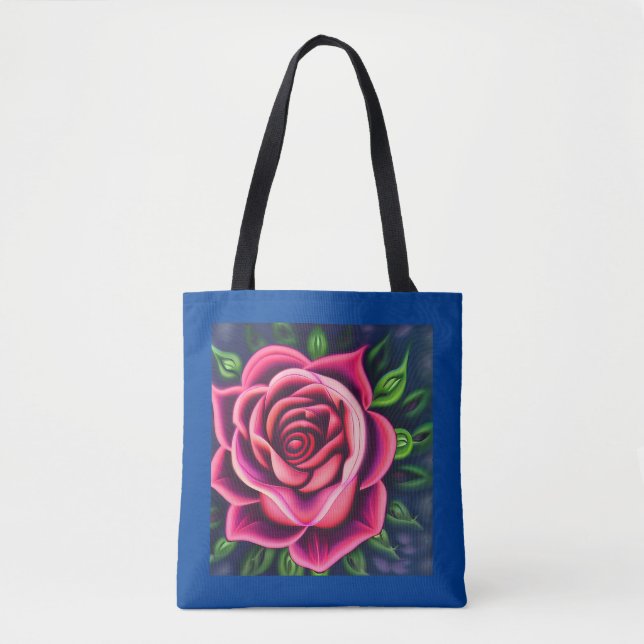 Abstrakt Romantisches Rosenblühen Tasche (Vorderseite)