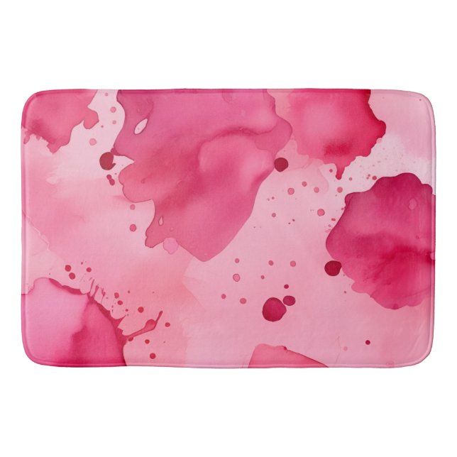 Abstrakt Rosa auf Rosa Badematte (Vorderseite)